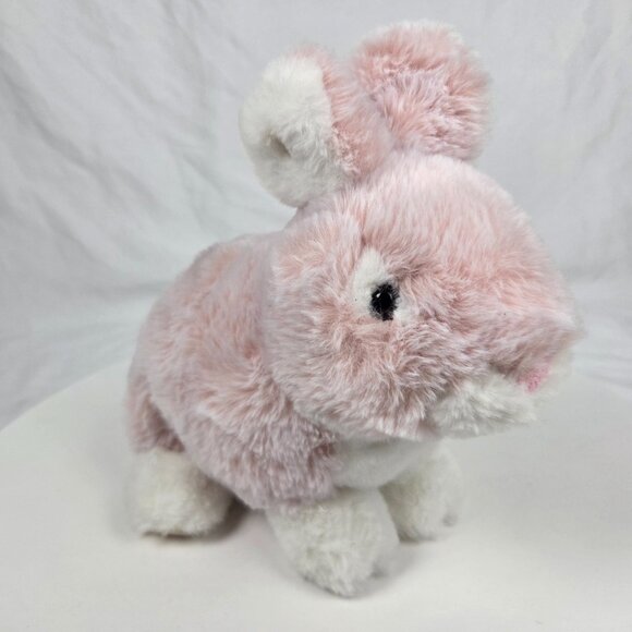 Animal Adventure Hopscotch Bunny Stuffed Rabbit Plush Pink White 2019 9" - Picture 5 of 8
